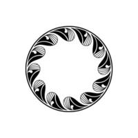 Elegant Black and White Circular Decorative Element. vector