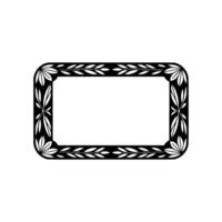Elegant Floral Rectangular Frame on a Light Background. vector