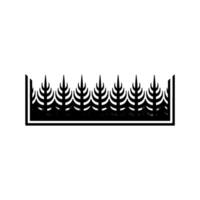 Minimalist Forest in Black and White Geometric, Abstract Trees. vector