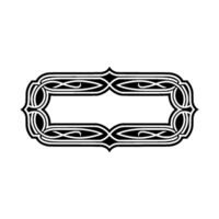 Elegant Ornate Black Frame on Gradiant Background - Vintage. vector