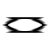 Abstract Geometric Optical Illusion, Black White, Minimalist. vector