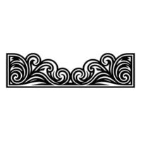 Elegant Black Scrollwork Border. vector