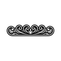 Elegant Black White Scrollwork Border. vector