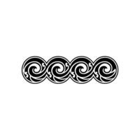 Minimalist Black Swirl Pattern on White Background. vector