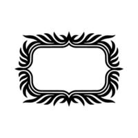 Elegant Black Floral Frame, Decorative for Text or. vector