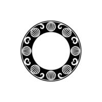 Minimalist Black and White Decorative Circle Border. vector