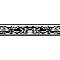 Abstract Black and White Border , Geometric Pattern on White. vector