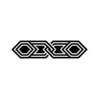 Minimalist Geometric Intertwined Shapes Illustration, Modern. vector