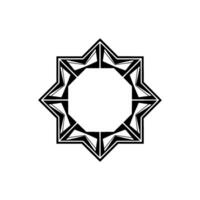 Geometric Starburst , Black and White, Minimalist, Abstract. vector