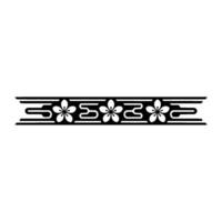 Japanese Blossom Border Elegant Minimalist Element. vector
