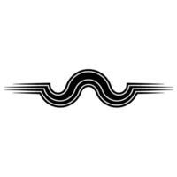Modern Abstract Ornament Black White Decorative Element. vector
