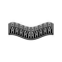 Abstract Geometric Pattern with Repeating Black White Shapes. vector
