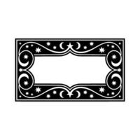 Celestial Frame, Black and White, Elegant , Illustration. vector