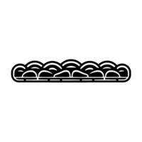 Abstract Black and White Cloud Line Art Element. vector