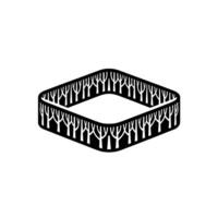 Minimalist Forest in a Rhombus Shape Illustration. vector
