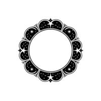 Celestial Frame Black Constellation Circle on White, Minimalist. vector