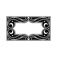 Celestial Frame with Moons and Stars Decorative Illustration. vector