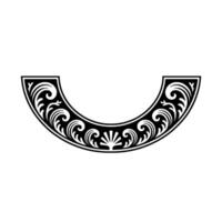 Black White Ornamental Frame Element - Classic. vector