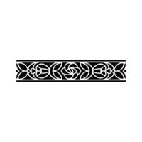 Floral Ornament Border, Decorative Element, Minimalist. vector