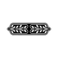 Elegant Botanical Frame in Black and White, Minimalist. vector