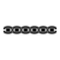 Abstract Geometric Ornament, Black and White Border. vector