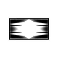 Abstract Black White Geometric Element. vector