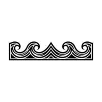 Ornate Wave Pattern Border - Decorative Element. vector