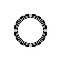 Minimalist Geometric Circle Border - Decorative Element on White. vector