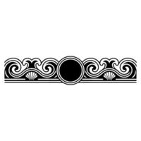 Elegant Art Deco Border with Waves and Shells. vector
