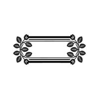 Floral Frame , Minimalist with Leaves and Blossoms. vector