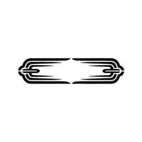 Elegant Retro-Style Label or Badge, Black on White. vector