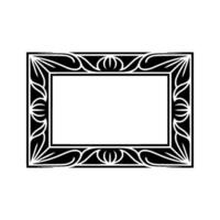Elegant Black and White Decorative Frame , Minimalist Style. vector