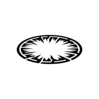 Geometric Burst , Minimalist Black White, Abstract Symbol. vector