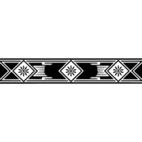 Geometric Art Deco Border, Black and White, Element. vector