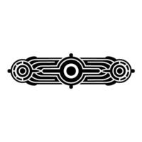 Geometric Ornament Black and White Abstract Element. vector