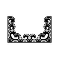 Decorative Swirl Frame in Black and White Elegant Element. vector
