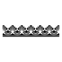 Black and White Decorative Border, Geometric Element. vector