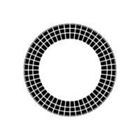 Abstract Geometric Ring Modern Black and White on Neutral Background. vector
