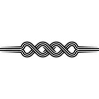 Geometric Knot Pattern on White, Minimalist. vector