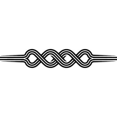 Geometric Knot Pattern on White, Minimalist.