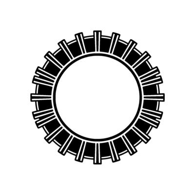 Geometric Black White Radial , Minimalist Style.