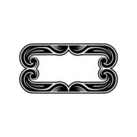 Ornate Black Frame with Swirls - Vintage Style. vector