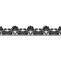 Ornate Black Border with Shell Motif - Elegant Element. vector