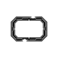 Modern Abstract Circuit Board Frame, Minimalist Tech. vector