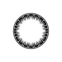 Abstract Geometric Circle with Spiked Border, Modern. vector