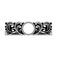 Elegant Art Nouveau Border with Circular Center. vector