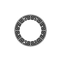 Geometric Greek Key Border on White Background. vector