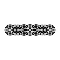 Abstract Geometric Mechanism - Black and White. vector