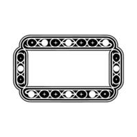 Geometric Black and White Decorative Frame - Minimalist, Vintage. vector