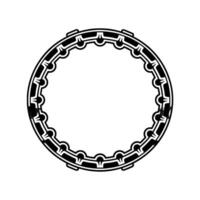 Abstract Geometric Ring Element, Minimalist with Decorative Pattern. vector